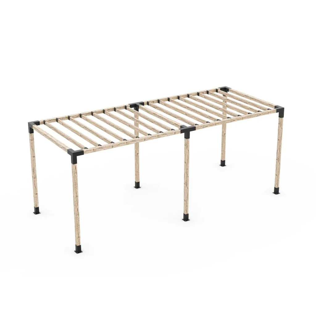 Çiftli Ahşap Gölgelikli Pergola